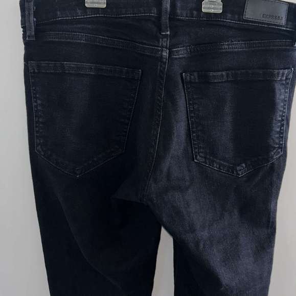 Express Women's, Midrise, Distressed black "Legging" Denim. Size 10s/10C - Picture 6 of 9